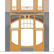 Jugendstil gevel Haarlemmerdijk 140
