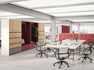 luudo design furniture | Akoestische 'strandkorven' - belplekken - lockerkasten - Architectenweb