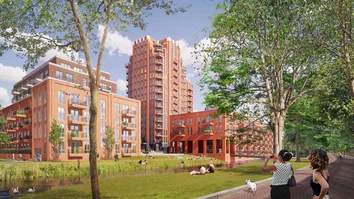 Wonderlijk Woningbouw op locatie Blauwe Wetering Haarlem - architectenweb.nl OP-27