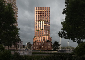 Mecanoo ontwerpt nieuwe toren op plek studentenflat Hoge Wiek